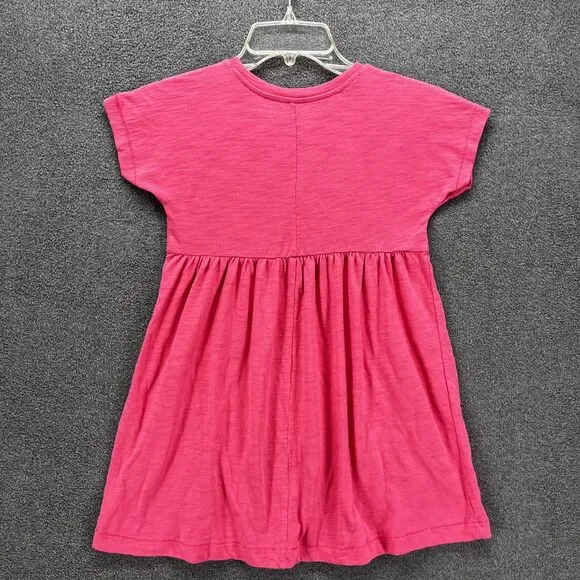 Old Navy Dress Girls Small 6 7 Pink short sleeves beach summer‎ crew neck - Picture 2 of 16